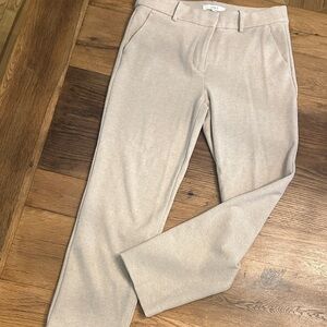 LOFT Light Tan Riviera Slim Pants
